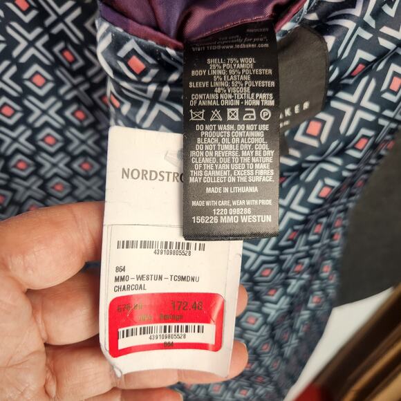 Ted Baker Men's Westun Wool Blend PeaCoat Amazing Lining Size 7 (US 3XL) NEW!!! - Picture 6 of 16